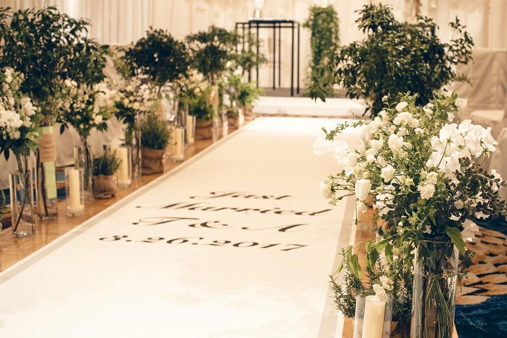 貸切ということを贅沢に使用した人前式